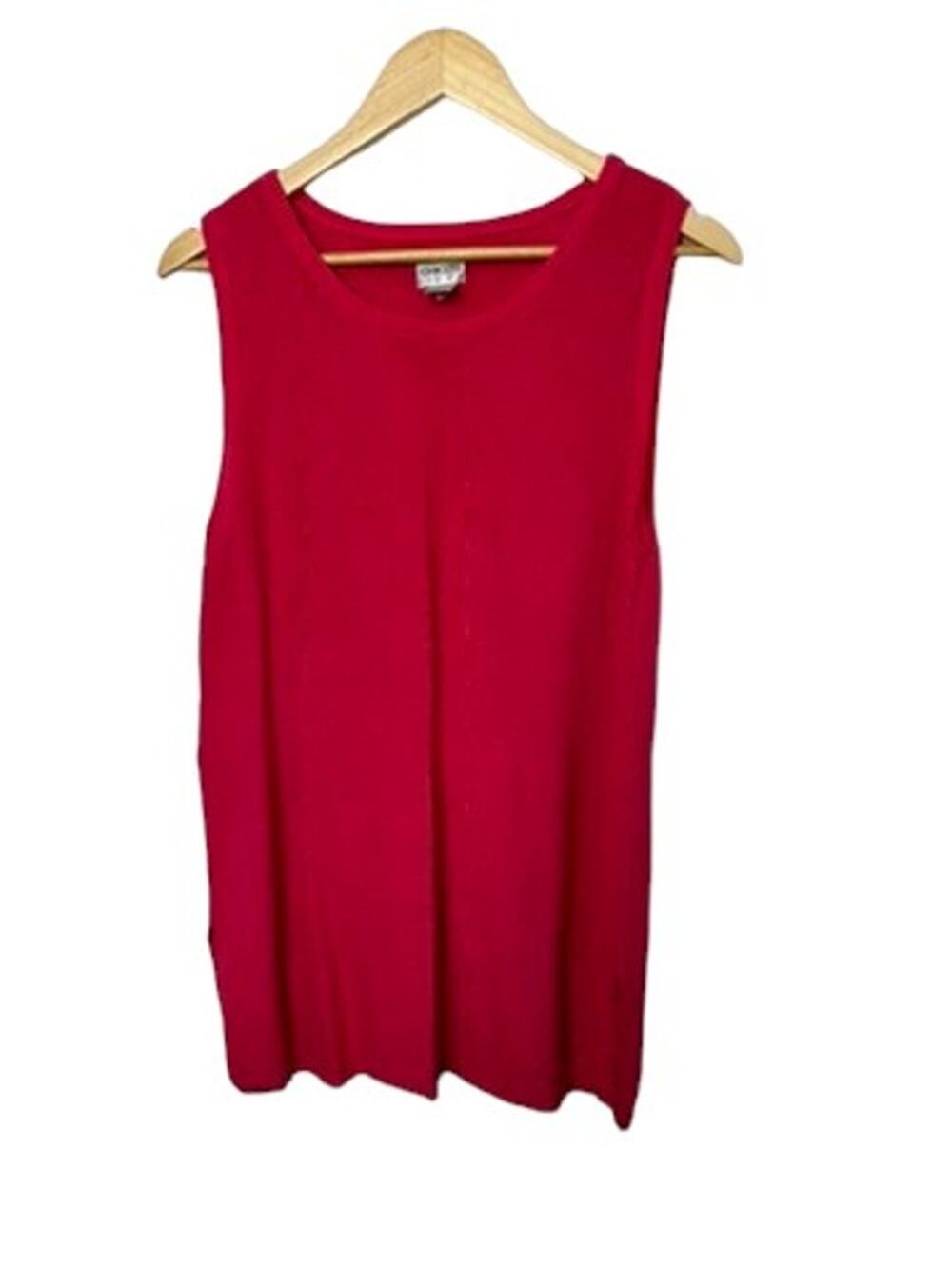 Chico's Hot Pink Sleeveless Knit Top Women's XL 16  Stretchy